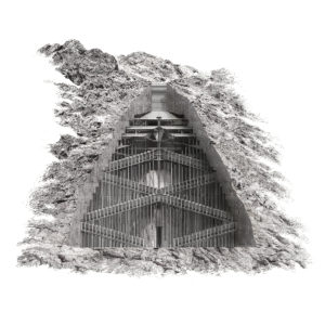elevation 1 with etching and hand drails