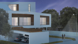 Prachachuen House night render